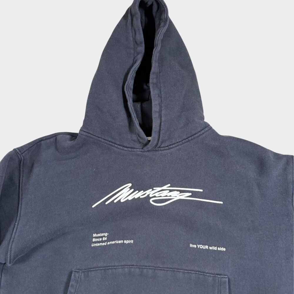 Zara Ford Mustang Hoodie Kids 13-14 164 Black Pullover Sweatshirt Streetwear - Picture 7 of 12